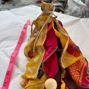 Vibrant Multicolor Bohemian Fabric Keychain/Purse Charm